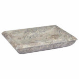 Vidaxl zlew 50x35x10 cm marmurowy szary