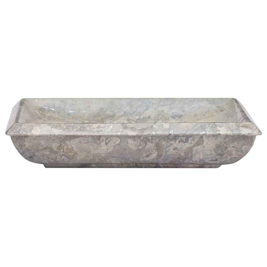 Vidaxl zlew 50x35x10 cm marmurowy szary