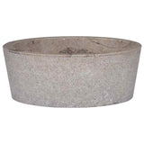 Vidaxl zlew Ø40x15 cm marmurowy szary