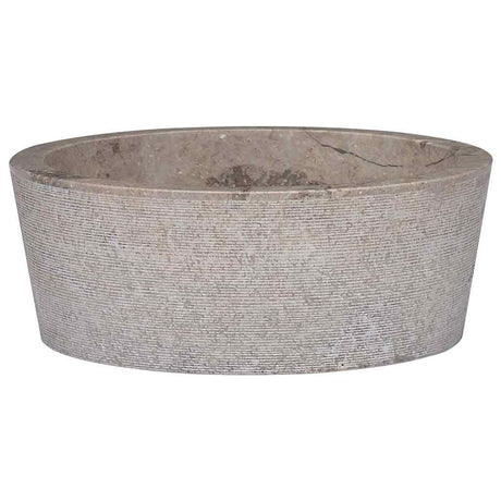 Vidaxl zlew Ø40x15 cm marmurowy szary