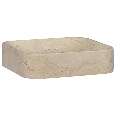Zlew Vidaxx 40x40x10 cm marmur w kolorze kremowym