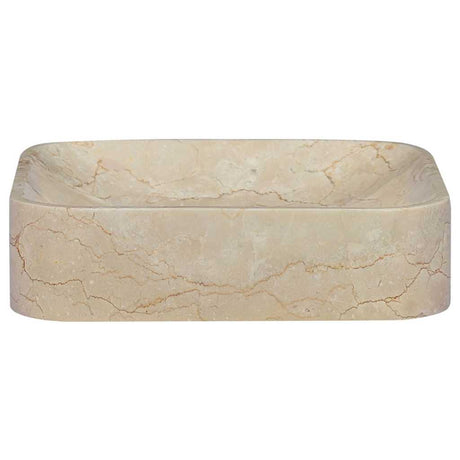 Zlew Vidaxx 40x40x10 cm marmur w kolorze kremowym