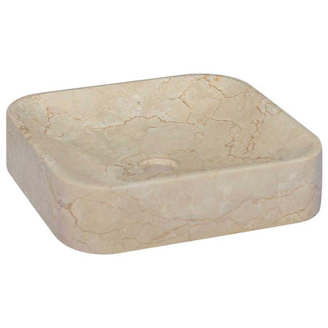 Zlew Vidaxx 40x40x10 cm marmur w kolorze kremowym