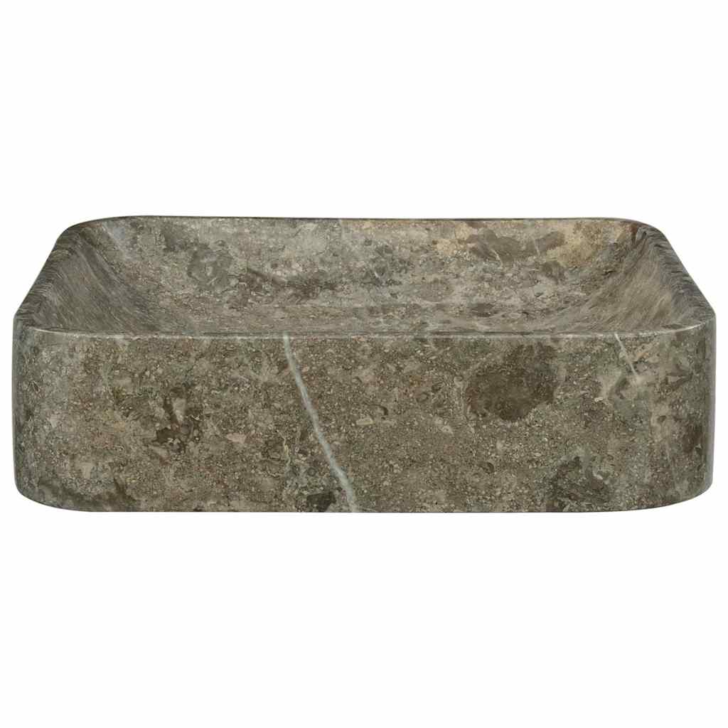 Vidaxl zlew 40x40x10 cm marmurowy szary