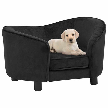 Vidaxl Dog Bank 69x49x40 cm pluszowy czarny