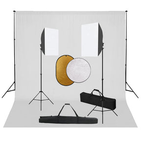 Zestaw do studia fotograficznego Vidaxxl ze światłami softbox, tłem i reflektorem