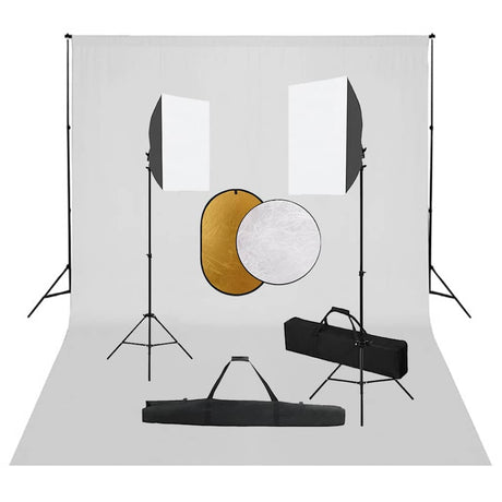 Zestaw do studia fotograficznego Vidaxxl ze światłami softbox, tłem i reflektorem