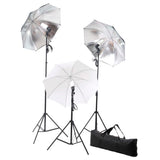 Zestaw do studia fotograficznego Vidaxl z lampami, parasolami, tłem i reflektorem