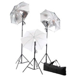 Zestaw do studia fotograficznego Vidaxl z lampami, parasolami, tłem i reflektorem