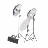 Zestaw do studia fotograficznego Vidaxl z lampami, parasolami, tłem i reflektorem
