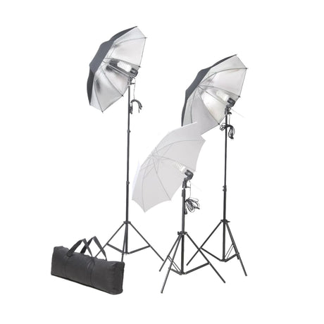 Studio fotograficzne vidaxl z lampami, parasolami, tłem i reflektorem