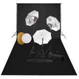 Zestaw do studia fotograficznego Vidaxl z lampami, parasolami, tłem i reflektorem