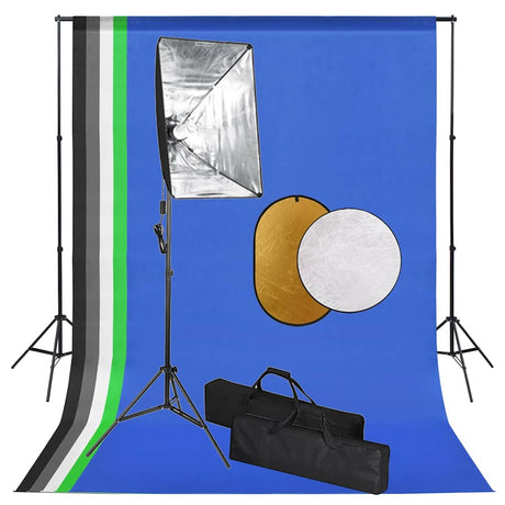 Zestaw do studia fotograficznego Vidaxxl ze światłami softbox, tłem i reflektorem