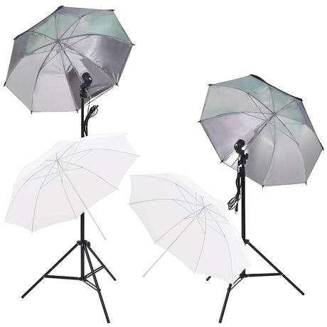 Zestaw do studia fotograficznego VidaXL ze światłami softbox, parasolami i reflektorem tła