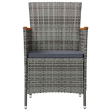 Vidaxl tuinstoelen 2 st poly rattan grijs