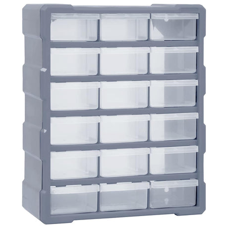 Vidaxl Organizer z 18 średnimi szufladami 38x16x47 cm