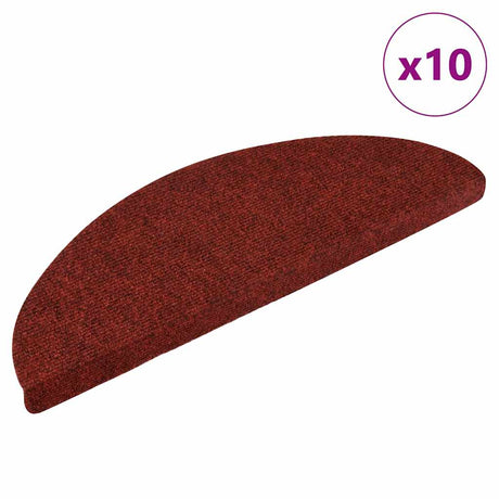 Vidaxl Schody Maty Self -kessywne 10 St 56x17x3 Cm Bordeaux Czerwone półkole