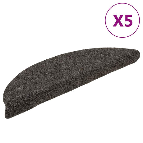 Schody vidaxl samozadowolenie 5 sztuk 56x17x3 cm antracytowa półkula pół -rozbija
