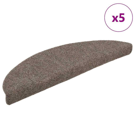 Vidaxl Schody Maty Self -adhezyjne 5 sztuk 56x17x3 cm beżowa półkula