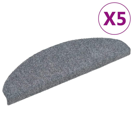 Vidaxl Schody Maty Self -adhezyjne 5 sztuk 65x21x4 cm jasnoszaro -półkula duża