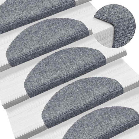 Vidaxl Schody Maty Self -adhezyjne 5 sztuk 65x21x4 cm jasnoszaro -półkula duża