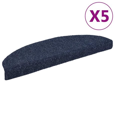 Schody vidaxl samozwańczy 5 sztuk 65x21x4 cm niebieskie półroczki duże