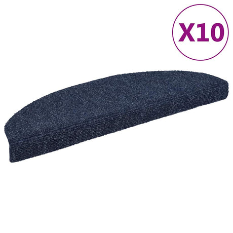 Vidaxl Schody Maty Self -adhezyjne 10 sztuk 65x21x4 cm niebieskie półroczki duże