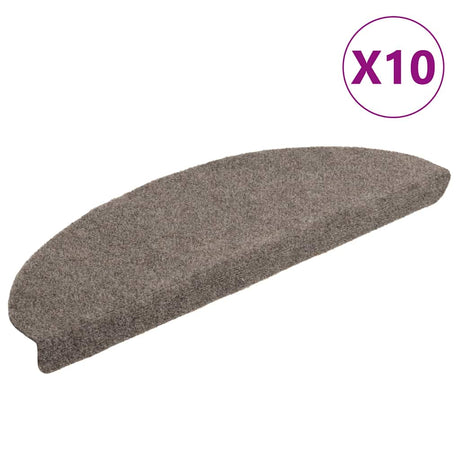 Vidaxl Schody Maty Self -adhezyjne 10 St 65x21x4 cm beżowa półkula duża
