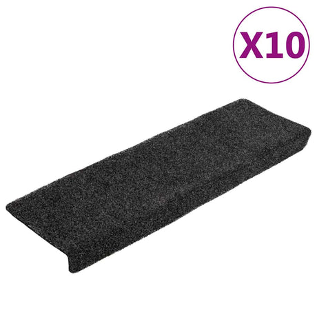 Vidaxl Schody Maty Self -adhezyjne 10 sztuk 65x21x4 cm szary prostokątny krawędź