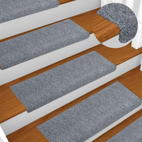 Vidaxl Schody Maty Self -adhezyjne 5 sztuk 65x21x4 cm jasnoszary prostokątny krawędź