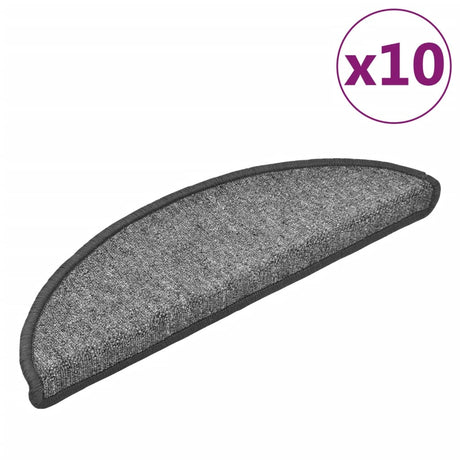 Maty schodów vidaxl 10 St 56x17x3 cm ciemnosą szara półkula
