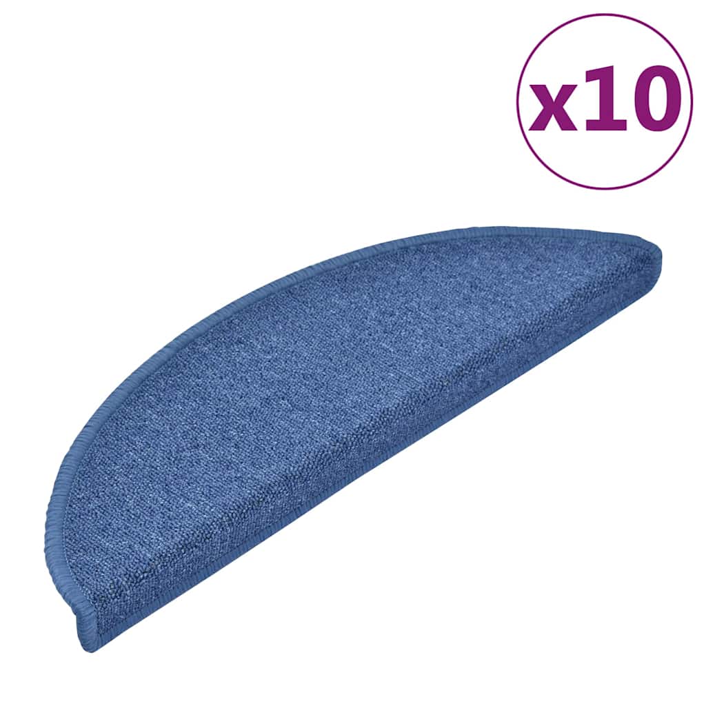 Maty schodowe Vidaxx 10 szt. 56x17x3 cm niebieskie półokrągłe
