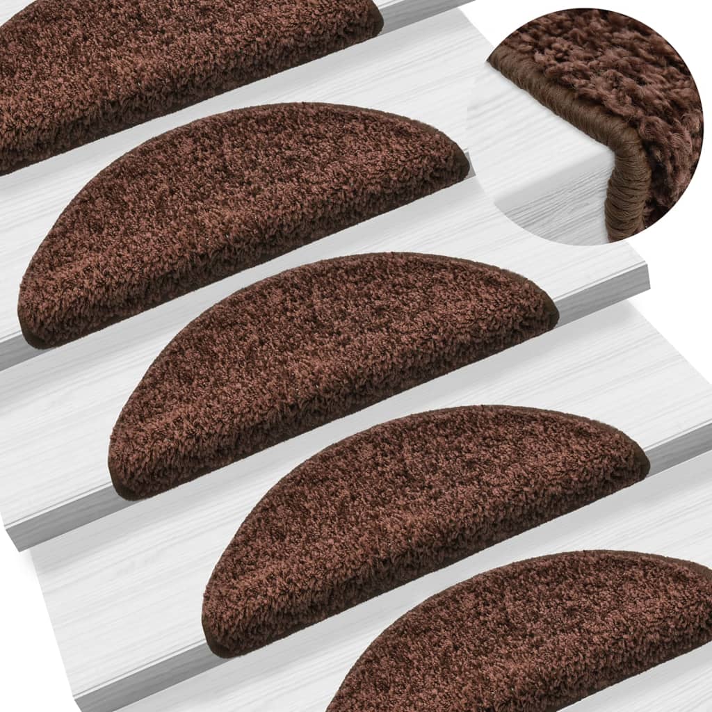 Vidaxl Stair Mats 5 ST 56X17X3 CM Brown