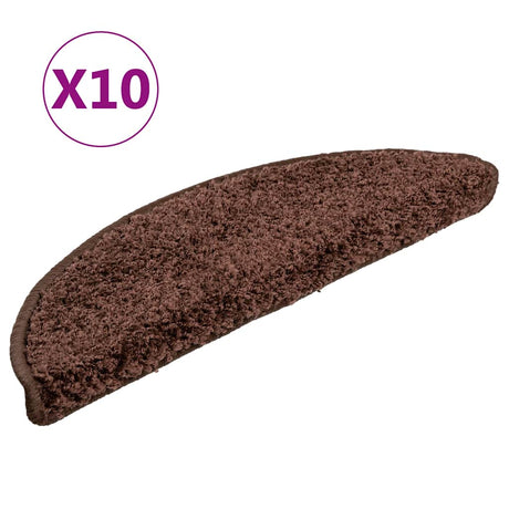 Maty schodów vidaxl 10 st 56x17x3 cm brązowe półroczki