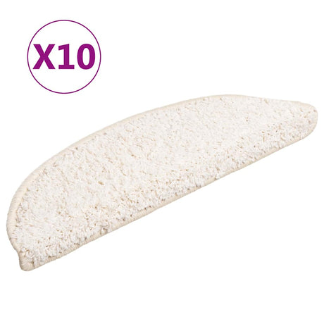 Maty schodowe Vidaxx 10 szt. 56x17x3 cm białe półokrągłe