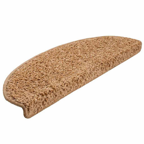 VidaXL Maty schodowe 10 szt. 65x21x4 cm beżowe półokrągłe duże
