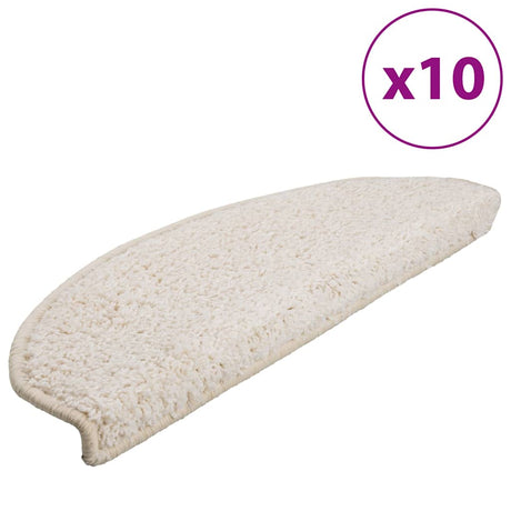 VidaXL maty schodowe 10 szt. 65x21x4 cm białe półokrągłe duże