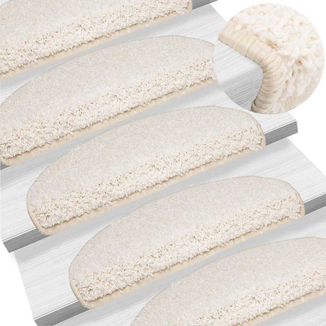 VidaXL maty schodowe 10 szt. 65x21x4 cm białe półokrągłe duże