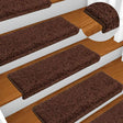 VidaXL maty na schody 10 szt. 65x21x4 cm, brązowa, prostokątna krawędź