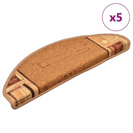 Maty na schody VidaXL samoprzylepne 5 szt. 65x21x4 cm beżowe