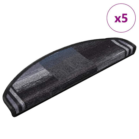 Maty na schody VidaXL samoprzylepne 5 szt. 65x21x4 cm czarno-szare