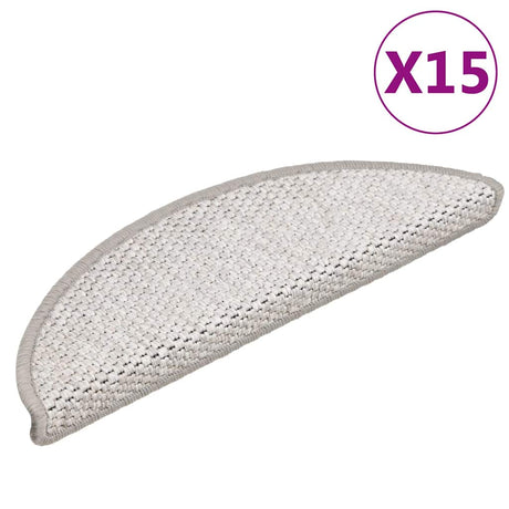 Vidaxl Schody Maty samoprzylepne 15 St Sisal Look 56x17x3 cm Platina Kolor
