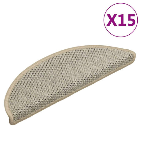 Maty schodów vidaxl samoprzylepne 15 St Sisal wygląd 56x17x3 cm jasnozielony
