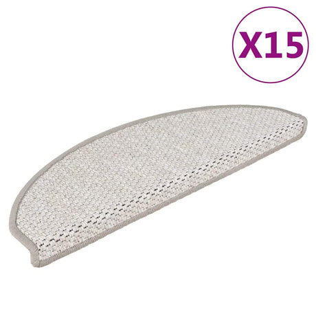 Vidaxl Schody Maty samoprzylepne 15 St Sisal Look 65x21x4 cm Platina Kolor