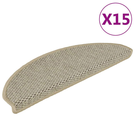 Vidaxl Stair Maty samoprzylepne 15 St Sisal wygląd 65x21x4 cm jasnozielony