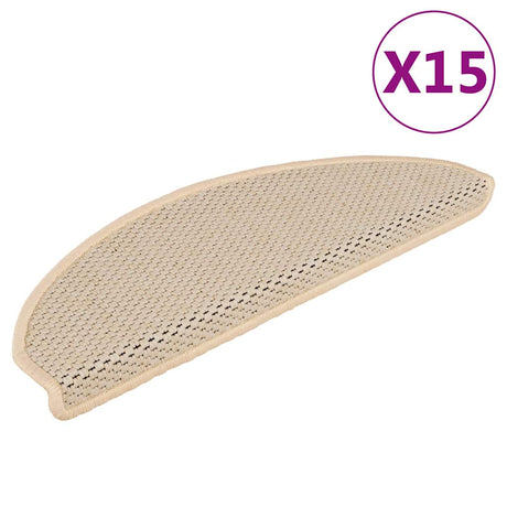 Vidaxl Stair Maty samoprzylepne 15 St Sisal Look 65x21x4 cm Berber