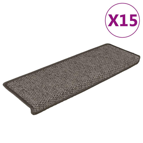 Schody vidaxl samoprzylepne 15. SISAL wygląd 65x21x4cm szary i beżowy