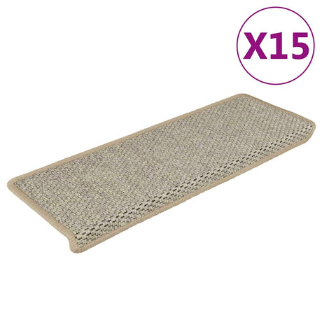 Schody vidaxl samoprzylepne 15 St Sisal wygląd 65x21x4 cm zielony