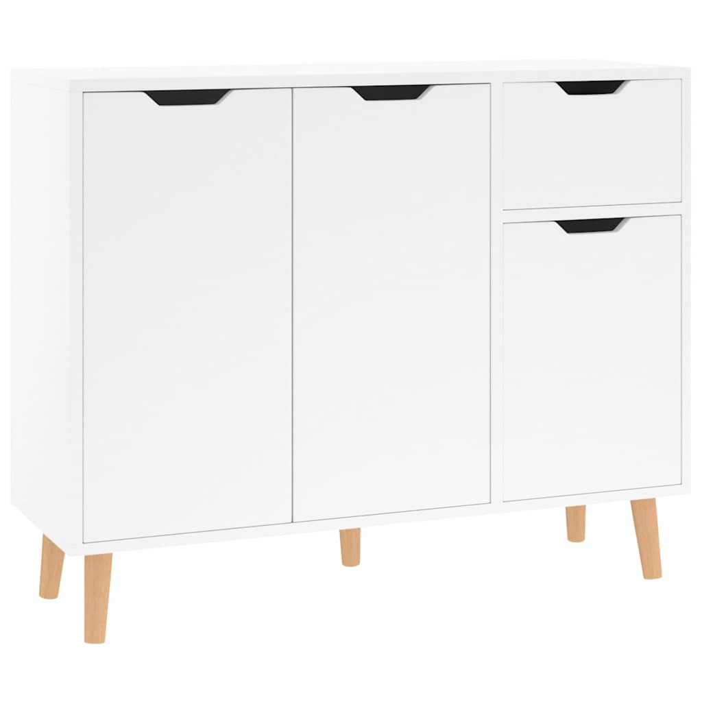 Vidaxl dressoir 90x30x72 cm bewerkt hout hoogglans wit