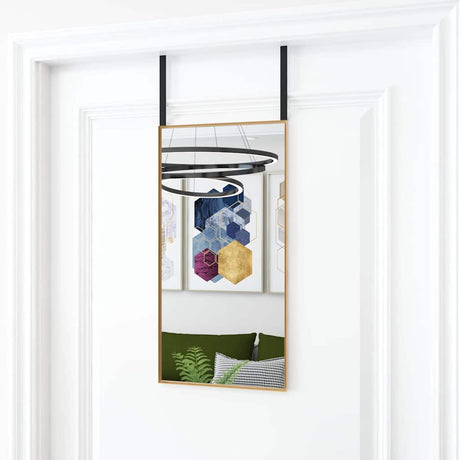 Lustro drzwiowe Vidaxx 30x60 cm szkło i aluminium w kolorze złotym